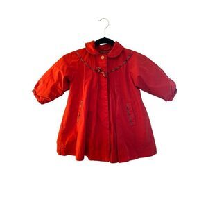 Rothschild toddler￼ vintage girls, red dress, pea coat size 2T